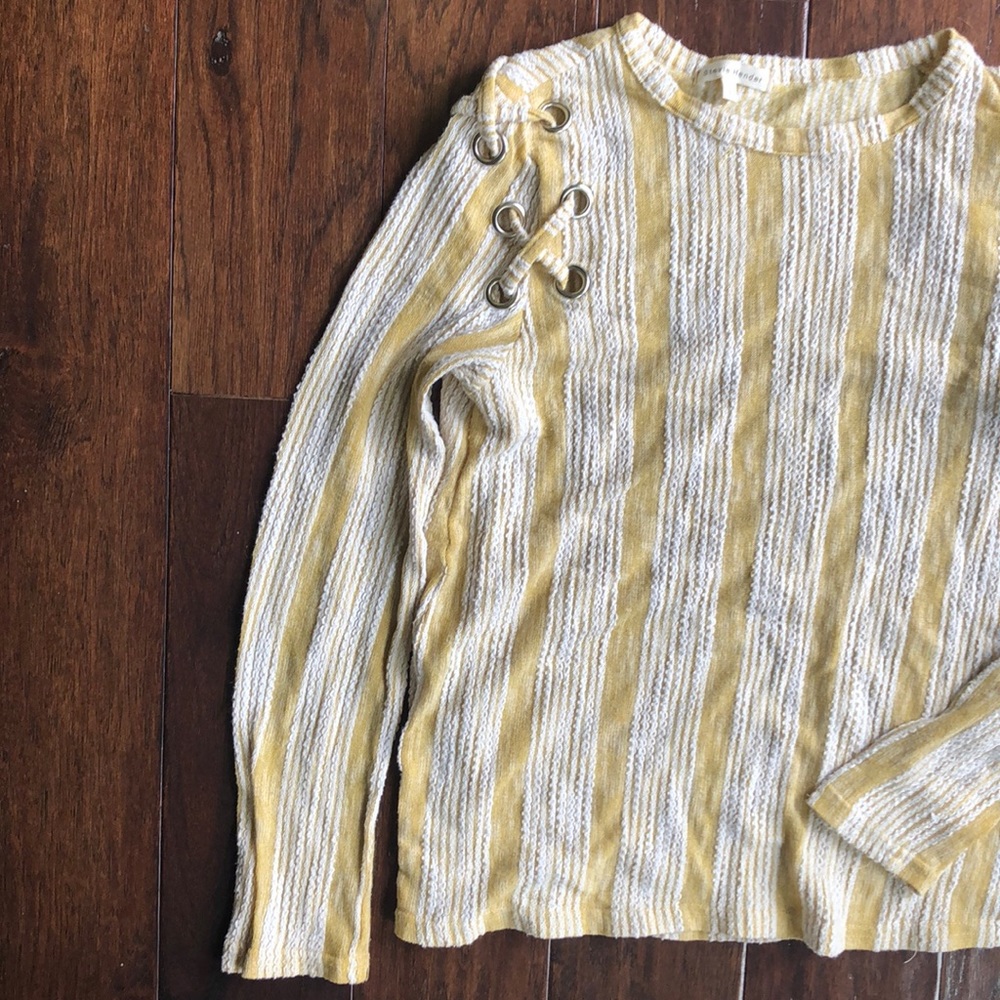 Long sleeve yellow striped Stevie hender Large